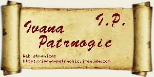 Ivana Patrnogić vizit kartica